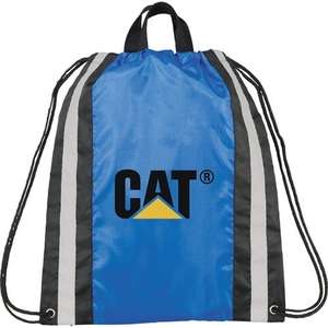 Small Reflective Drawstring Cinch Backpack Blue, Royal
