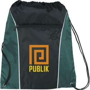 Funnel Drawstring Cinch Backpack Green, Hunter