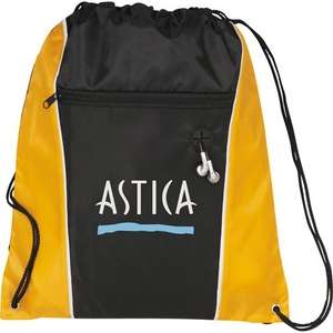 Funnel Drawstring Cinch Backpack Orange