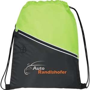 Railway Drawstring Cinch Backpack Green, Lime