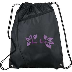Sonar Drawstring Cinch Backpack Black