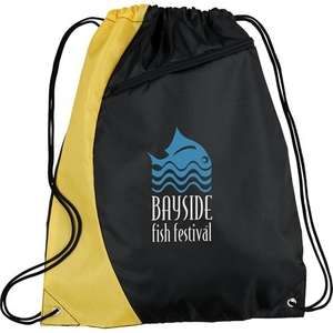 Sonar Drawstring Cinch Backpack Yellow