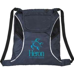 Bumblebee Drawstring Cinch Backpack Blue, Navy