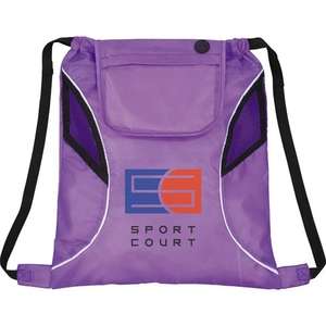 Bumblebee Drawstring Cinch Backpack Purple