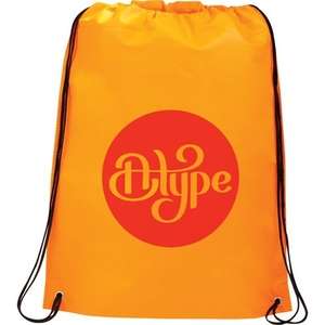 Large Champion Drawstring Cinch Backpack Orange