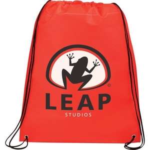 Large Champion Drawstring Cinch Backpack Red