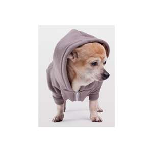 American Apparel Flex Fleece Dog Zip Hoody Pewter