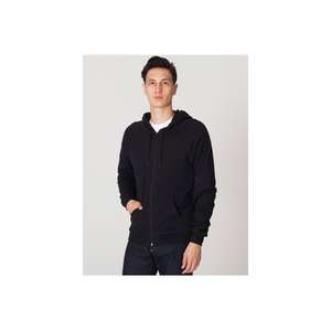 American Apparel California Fleece Full Zip Hoody - Dark/Colors Black