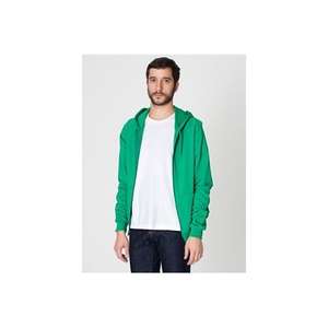 American Apparel California Fleece Full Zip Hoody - Dark/Colors Green, Kelly