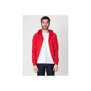 American Apparel California Fleece Full Zip Hoody - Dark/Colors Red