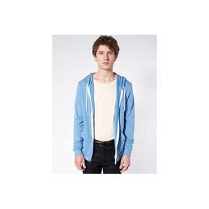 American Apparel Unisex Tri-Blend Terry Zip Hoody - Dark/All Blue