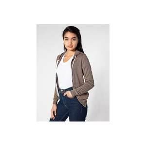 American Apparel Unisex Tri-Blend Terry Zip Hoody - Dark/All Coffee