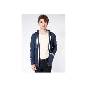 American Apparel Unisex Tri-Blend Terry Zip Hoody - Dark/All Blue, Navy