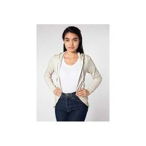 American Apparel Unisex Tri-Blend Terry Zip Hoody - Dark/All Oatmeal
