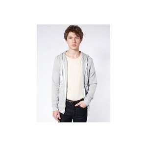 American Apparel Unisex Tri-Blend Terry Zip Hoody - Dark/All Silver