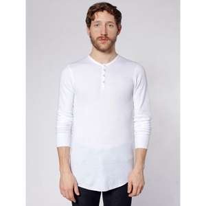 Custom Promotional American Apparel Unisex Thermal Henley