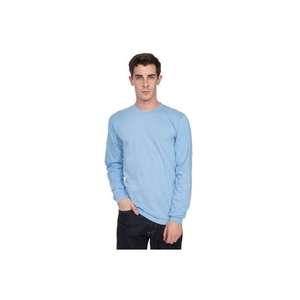 American Apparel Unisex Fine Jersey Long Sleeve T-Shirt - Dark/Color Blue, Baby