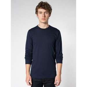 American Apparel Unisex Fine Jersey Long Sleeve T-Shirt - Dark/Color