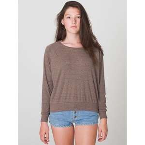 Custom Promotional American Apparel Women's Tri-Blend Pullover