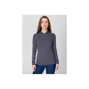 Custom Promotional American Apparel Women's Baby Rib Long Sleeve Hoody - Dark/Colors