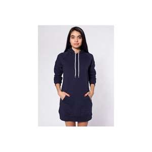 American Apparel Women's California Fleece Raglan Hoody Dress - Dark/Colors Blue, Navy