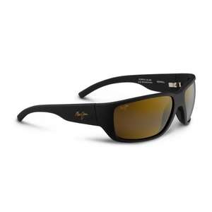 Maui Jim Seawall Sunglasses Black, Matte Rubber/HCL Bronze Lens