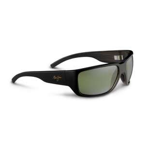 Maui Jim Seawall Sunglasses Black Woodgrain/Maui HT Lens