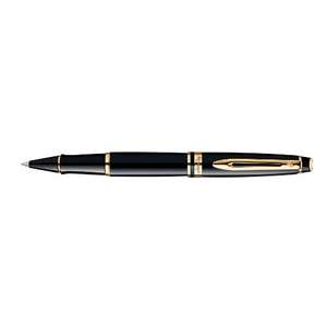 Waterman Expert Rollerball Pen - Black with Gold Trim 