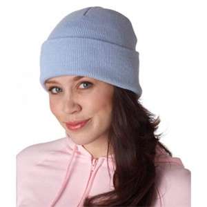 UltraClub Knit Beanie with Cuff Blue, Light