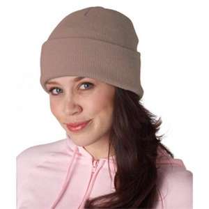 UltraClub Knit Beanie with Cuff Sandstone