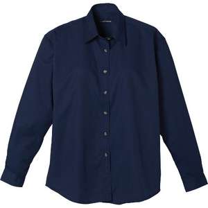 Trimark Capulin Long Sleeve Dress Shirt - Women's Blue, Navy
