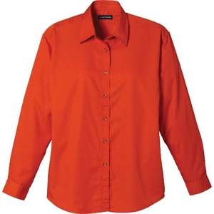 Trimark Capulin Long Sleeve Dress Shirt - Women's Orange, Spark