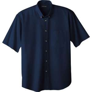 Trimark Matson Short Sleeve Dress Shirt - Men's Blue, Navy