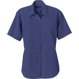 Trimark Matson Short Sleeve Dress Shirt - Women's Blue, Navy