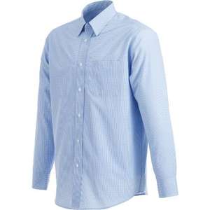 Trimark Hayden Long Sleeve Dress Shirt - Men's Blue, China/White
