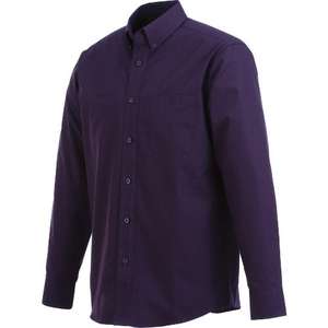 Trimark Preston Long Sleeve Dress Shirt - Men's Plum, Dark