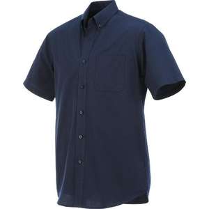 Trimark Colter Short Sleeve Dress Shirt - Men's Blue, Navy