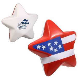 Custom Promotional Patriotic Star Stress Ball