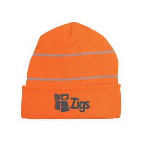 Custom Promotional Knit Beanie with Reflective Stripes