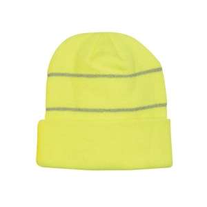 Knit Beanie with Reflective Stripes