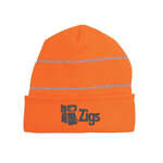 Logo Beanies - Knit Beanie with Reflective Stripes