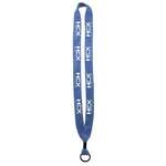 Custom Lanyards, Badges & Bracelets - 3/4" Knitted Cotton Lanyard with Metal Crimp and Metal Split-Ring