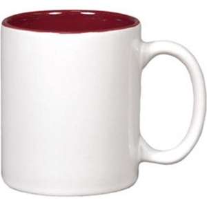 Gloss Two-Tone C-Handle Mug - White Outside - 11oz