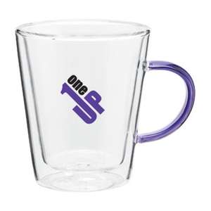 Custom Promotional 11 oz Double Wall Vista Glass Mug