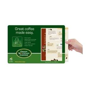 Custom Promotional Super Duty Vynex Surface Counter Mat with Window - 1/16" Thickness - 10" x 15"