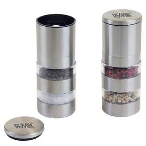 Custom Promotional Salt & Pepper Mill Set with Interchangeable Containers
