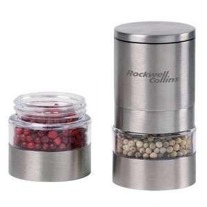 Salt & Pepper Mill Set with Interchangeable Containers