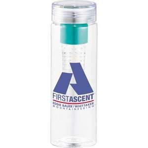 Fruiton BPA Free Infuser Bottle - 25oz Clear/Turquoise