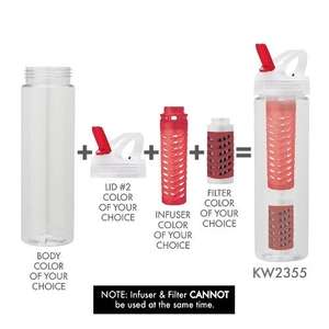 25oz. PET Bottle with Flip Spout with Infuser & Filter