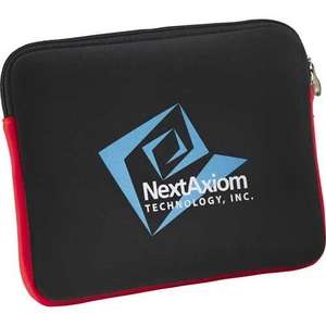 Neoprene Zippered Tablet Sleeve Black/Red